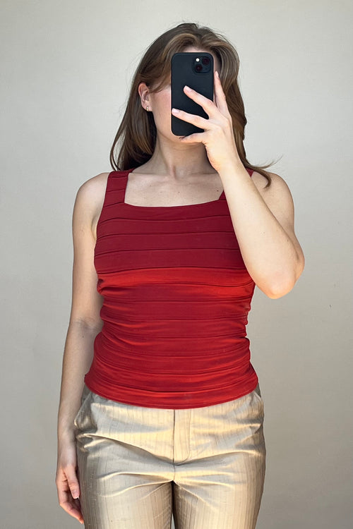 Red Layered Top