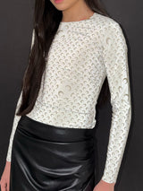 Marine Serre White Line Reflective Top