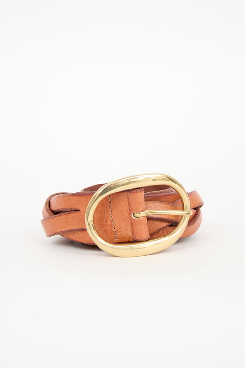 Isabel Marant Braided Leather Elia Belt