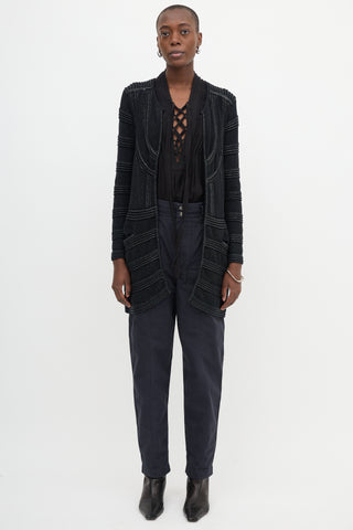 Isabel Marant Ribbed Coated Cardigan