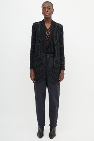 Isabel Marant Ribbed Coated Cardigan