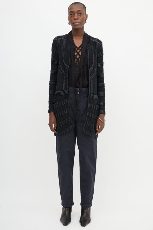 Isabel Marant Ribbed Coated Cardigan