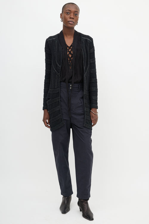 Isabel Marant Ribbed Coated Cardigan