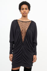 Isabel Marant Jersey Dot Mesh Panel Dress