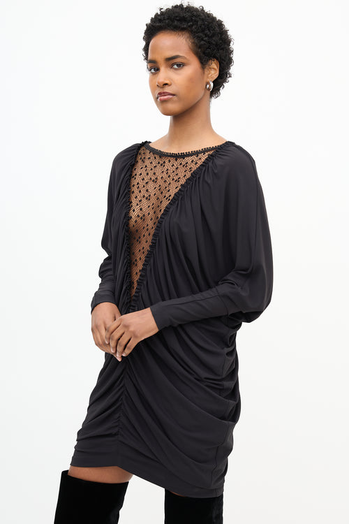 Isabel Marant Jersey Dot Mesh Panel Dress