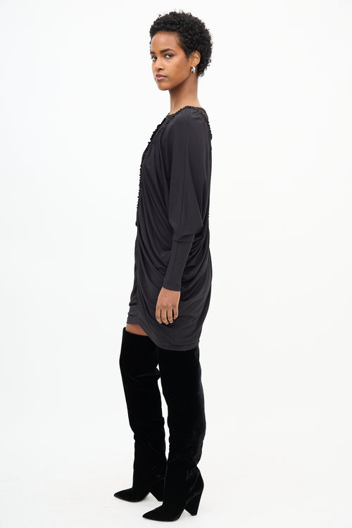 Isabel Marant Jersey Dot Mesh Panel Dress