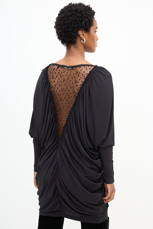 Isabel Marant Jersey Dot Mesh Panel Dress