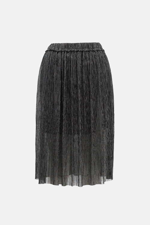 Isabel Marant Étoile Crinkled Knit Striped Skirt