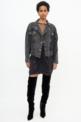 Isabel Marant Denim & Mesh Panel Thalia Jacket