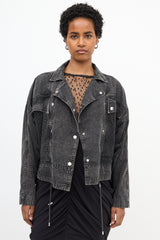 Isabel Marant Denim & Mesh Panel Thalia Jacket