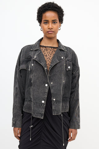 Isabel Marant Denim & Mesh Panel Thalia Jacket