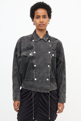 Isabel Marant Denim & Mesh Panel Thalia Jacket