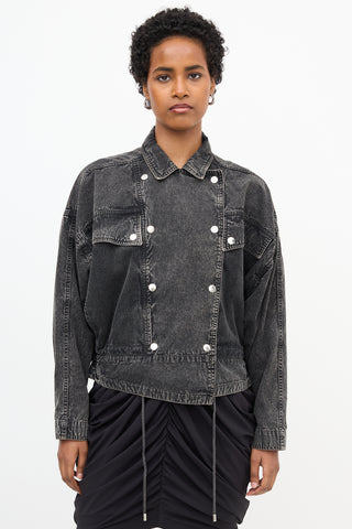 Isabel Marant Denim & Mesh Panel Thalia Jacket