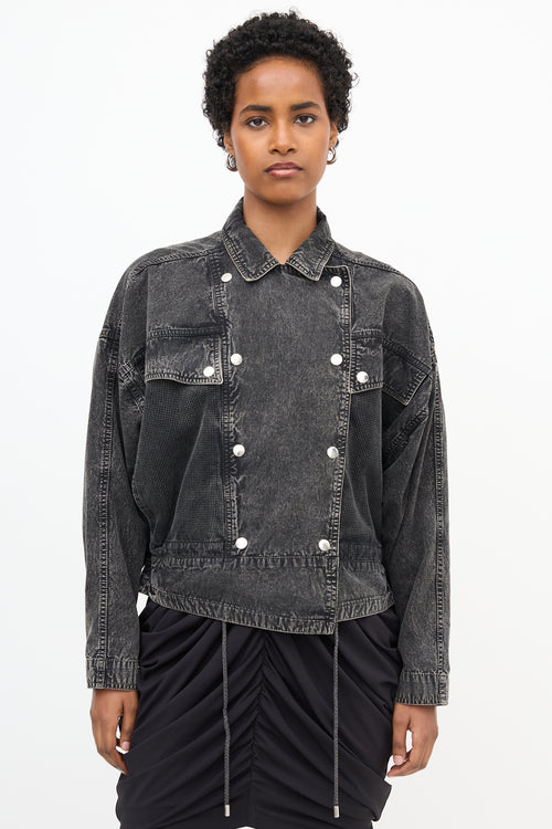 Isabel Marant Denim & Mesh Panel Thalia Jacket