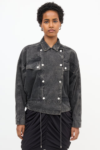 Isabel Marant Denim & Mesh Panel Thalia Jacket