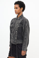 Isabel Marant Denim & Mesh Panel Thalia Jacket