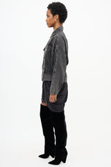 Isabel Marant Denim & Mesh Panel Thalia Jacket