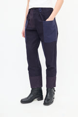 Isabel Marant Étoile Navy Patchwork Keyega Trouser
