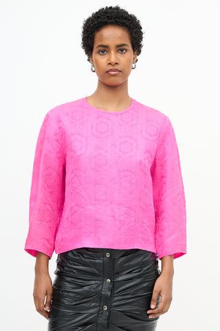 Isabel Marant Silk Floral Jacquard Blouse