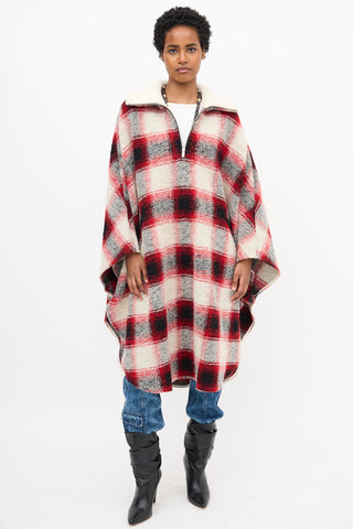 Isabel Marant Étoile Wool Gabin Tartan Cape