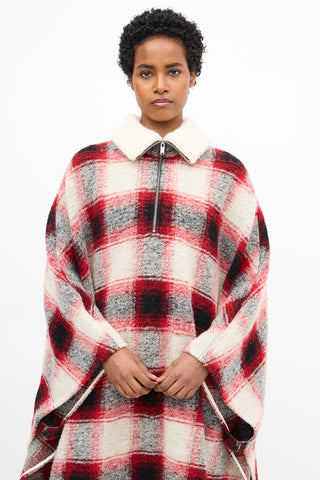 Isabel Marant Étoile Wool Gabin Tartan Cape