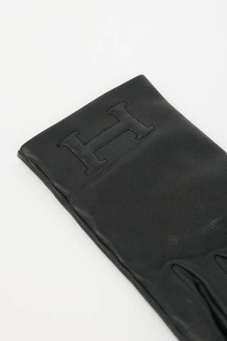 Hermès Leather Bastille H Gloves