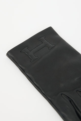 Hermès Leather Bastille H Gloves