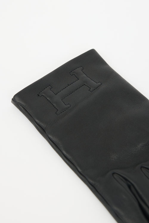 Hermès Leather Bastille H Gloves