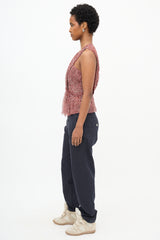 Isabel Marant Silk Speckle Peplum Blouse