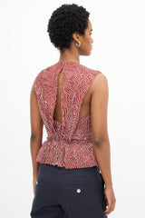 Isabel Marant Silk Speckle Peplum Blouse