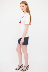 Isabel Marant Étoile White & Multi Linen Logo T-Shirt