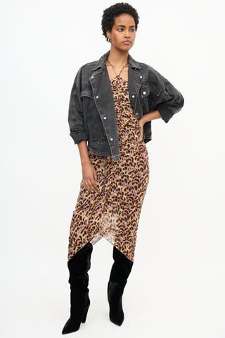 Isabel Marant Étoile Valdi Printed Halterneck Dress