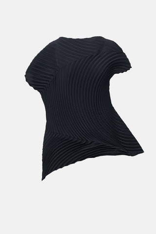 Issey Miyake Plissé Asymmetrical Top