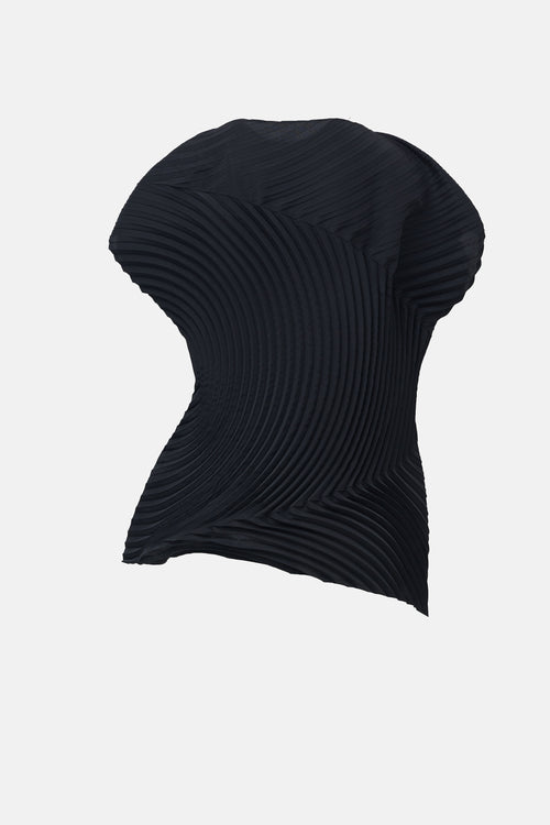 Issey Miyake Plissé Asymmetrical Top