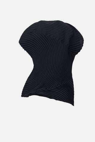 Issey Miyake Plissé Asymmetrical Top