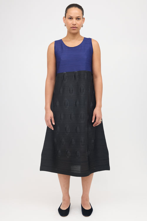 Pleats Please Issey Miyake Embossed Circle Pleated Dress