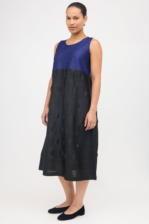 Pleats Please Issey Miyake Embossed Circle Pleated Dress
