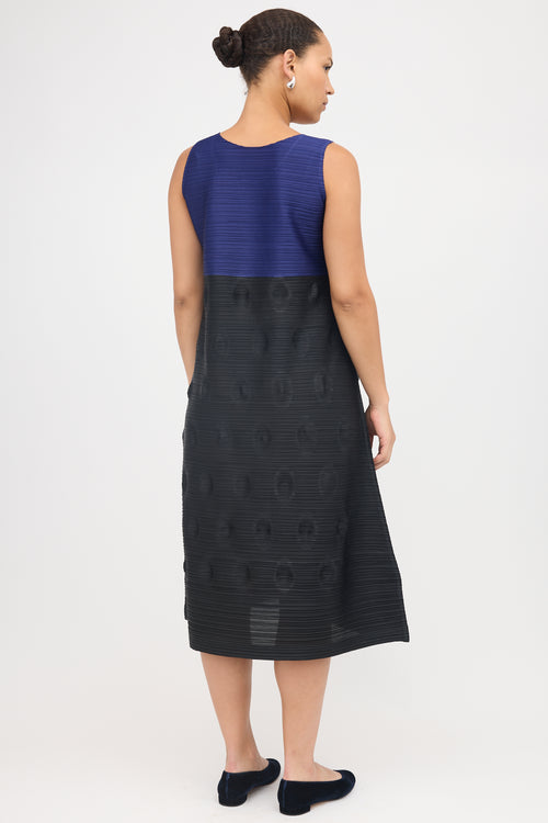 Pleats Please Issey Miyake Embossed Circle Pleated Dress