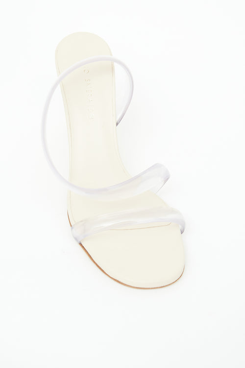 Ilio Smeraldo Cream & Clear Cliteur Wedge Sandal