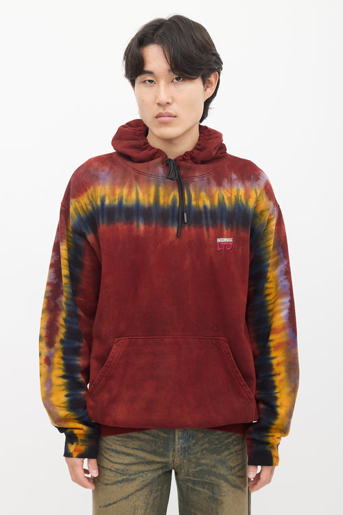 Insomniac Red & Multi Tie Dye Logo Hoodie