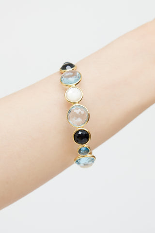 Ippolita 18K Yellow Gold Topaz Pearl Onyx Bracelet