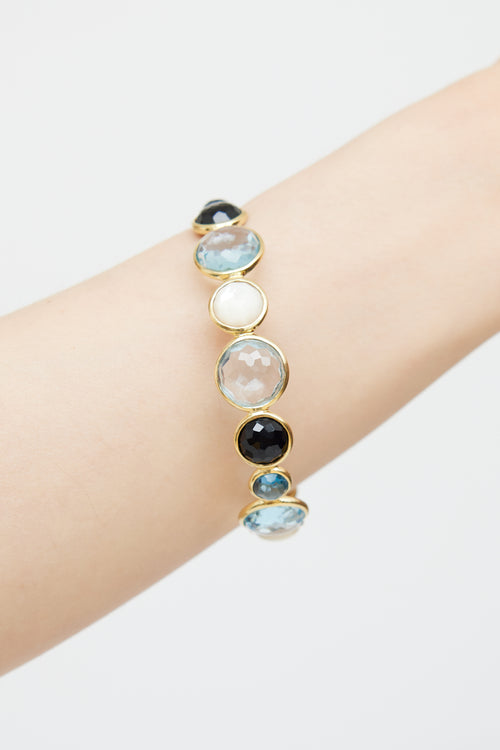 Ippolita 18K Yellow Gold Topaz Pearl Onyx Bracelet