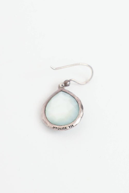 Ippolita Sterling Silver Topaz and Diamond Teardrop Earrings