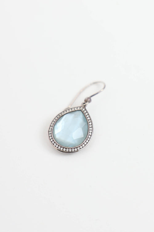 Ippolita Sterling Silver Topaz and Diamond Teardrop Earrings