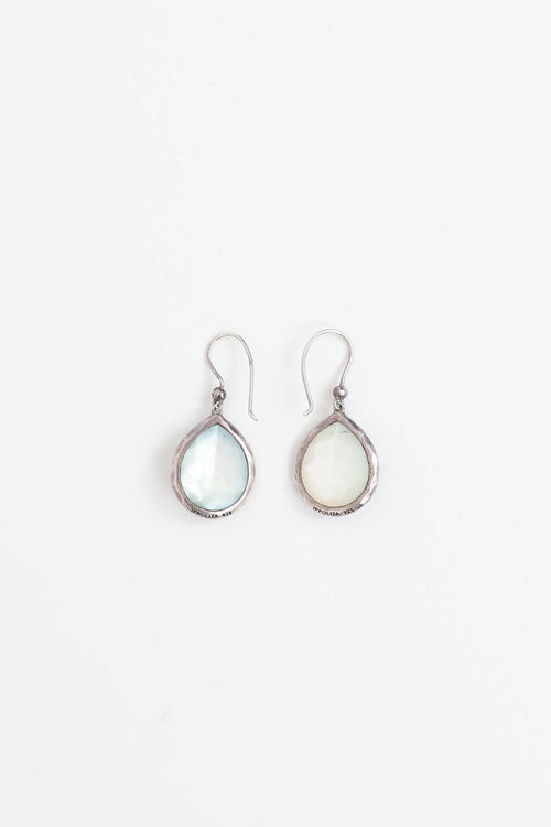 Ippolita Sterling Silver Topaz and Diamond Teardrop Earrings