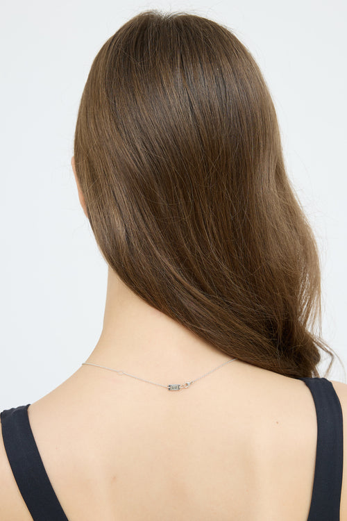 Ippolita Sterling Silver Diamond Rectangle Necklace