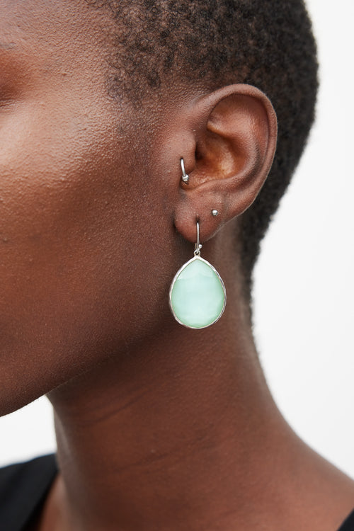 Ippolita Silver & Green Teardrop Jewel Earring