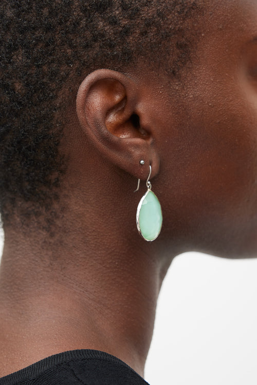 Ippolita Silver & Green Teardrop Jewel Earring