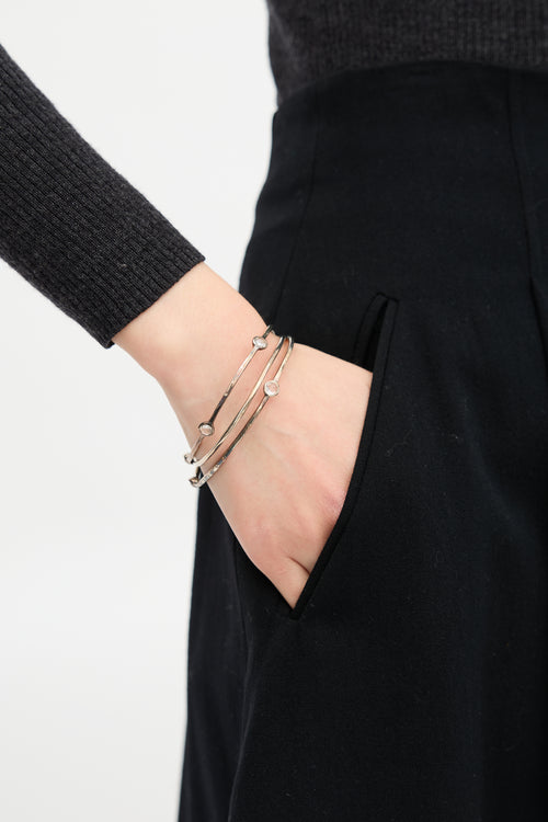 Ippolita Sterling Silver Station Bangle Set