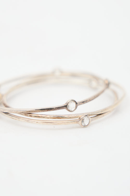 Ippolita Sterling Silver Station Bangle Set